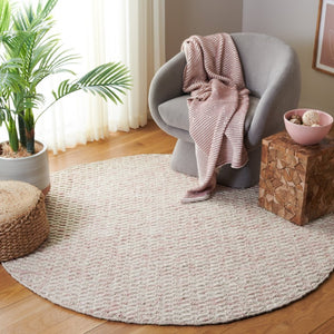 Safavieh Natura Hand Loomed Wool Shag Round Rug Plush Flokati Pile for Bohemian Bedroom NAT717A-6R