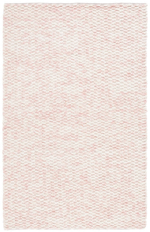 Safavieh Natura Hand Loomed Wool Shag Rug Ivory Pink Plush Flokati Style for Bedroom NAT717A-6