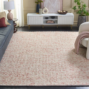 Safavieh Natura Hand-Loomed Wool Rug Soft Ivory Pink Plush Pile for Living or Bedroom NAT717A-8