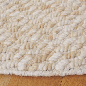 Safavieh Natura Hand Loomed Wool Shag Round Rug Soft Flokati Style Ivory Beige Living Room NAT717B-6R