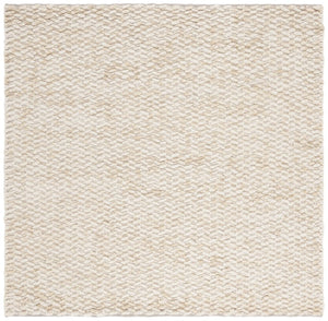 Safavieh Natura Hand Loomed Wool Shag Rug Flokati Style Neutral Ivory Beige Living Room NAT717B-6SQ