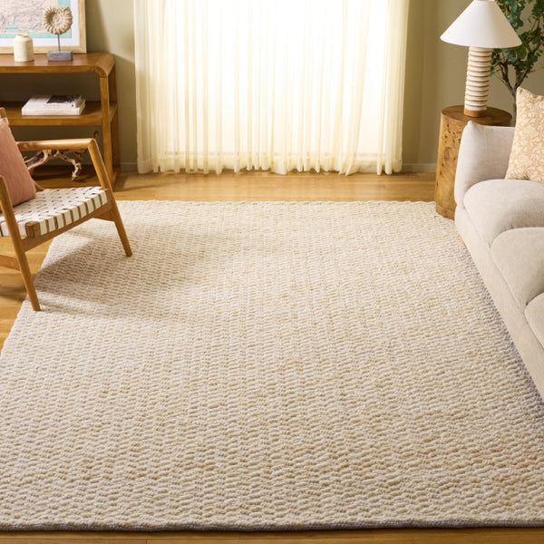 Safavieh Natura Hand Loomed Wool Cotton Shag Flokati Rug Neutral Ivory Beige Living Room NAT717B-8