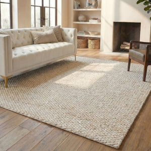 Safavieh Natura Hand Loomed Wool Cotton Shag Flokati Rug Neutral Ivory Beige Living Room NAT717B-8