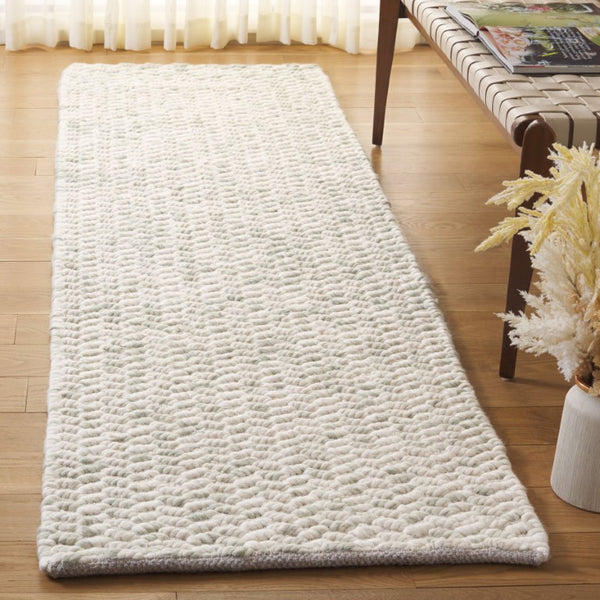 Safavieh Natura Hand Loomed Wool Shag Runner Rug Earthy Flokati Texture for Hallways NAT717Y-28