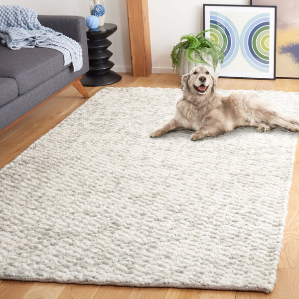 Safavieh Natura Hand Loomed Wool Shag Flokati Rug Soft Green Ivory Bohemian Living Room NAT717Y-5