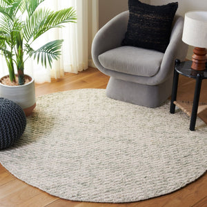 Safavieh Natura Hand Loomed Wool Shag Round Rug Plush Flokati Pile for Bohemian Living NAT717Y-6R