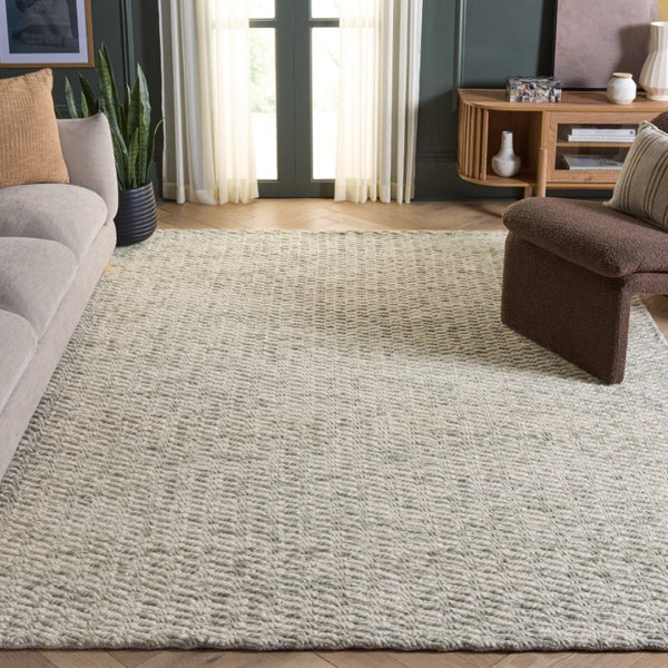 Safavieh Natura Hand Loomed Wool Shag Flokati Area Rug Plush Ivory Green Living Room NAT717Y-8