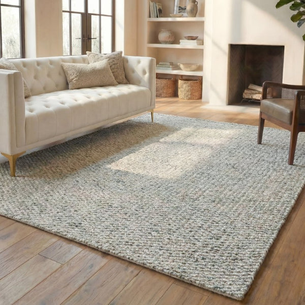 Safavieh Natura Hand Loomed Wool Shag Flokati Area Rug Plush Ivory Green Living Room NAT717Y-8
