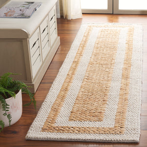 Safavieh Natura Hand-loomed Wool Rug: Elegant Geometric Design For Modern Spaces - Comfort & Durability Natural ,Ivory Wool Pile Nat723a-6sq
