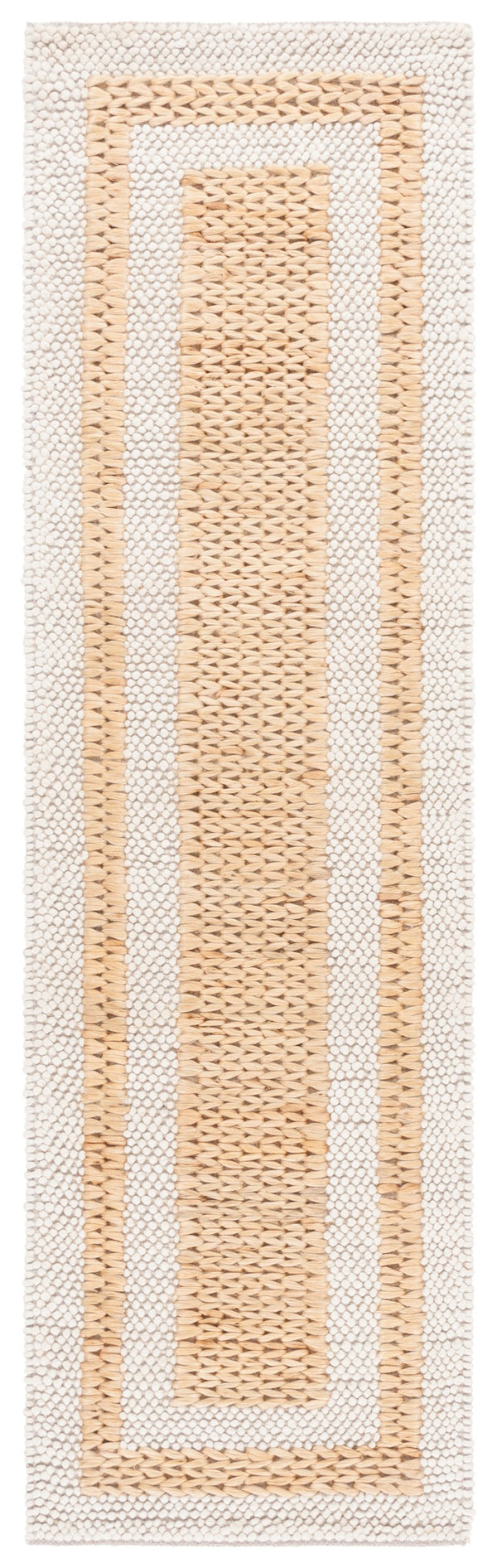 Safavieh Natura Hand-loomed Wool Rug: Elegant Geometric Design For Modern Spaces - Comfort & Durability Natural ,Ivory Wool Pile Nat723a-6sq