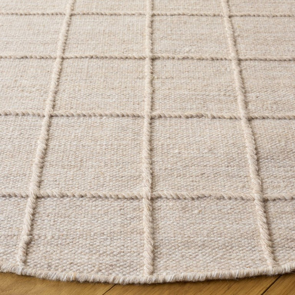 Safavieh Natura Handwoven Wool Cotton Runner Rug Subtle Grid Hallway Entryway Accent 6'-0" x 6'-0" - A NAT785B-6R
