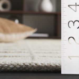 Safavieh Natura Handwoven Wool Cotton Runner Rug Subtle Grid Hallway Entryway Accent 8'-0" x 10'-0" NAT785B-8