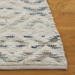 Safavieh Natura Hand Woven Runner Rug - Modern Style With Contemporary Design For Elegant Home Décor Blue ,Ivory 60% Denim,25% Salvage,15% Cotton Nat786m-5