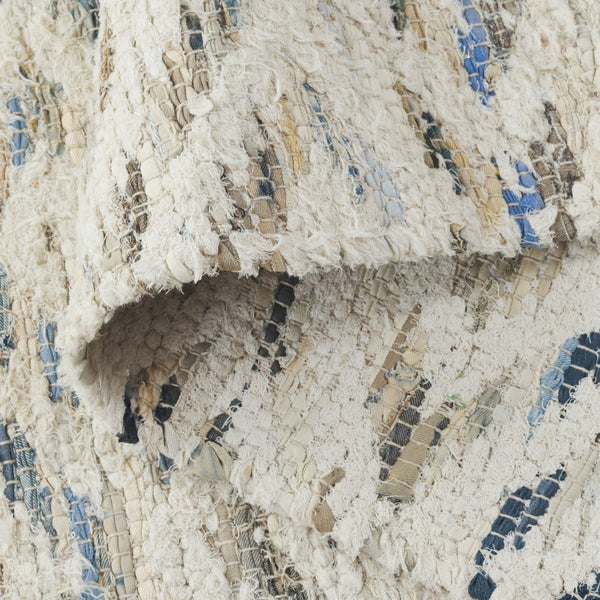 Safavieh Natura Handwoven Area Rug - Sustainable Luxury With Artisan Craftsmanship For Modern Living Spaces Blue ,Ivory 60% Denim,25% Salvage,15% Cotton Nat786m-9