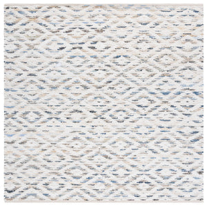 Safavieh Natura Handwoven Area Rug - Sustainable Luxury With Artisan Craftsmanship For Modern Living Spaces Blue ,Ivory 60% Denim,25% Salvage,15% Cotton Nat786m-9