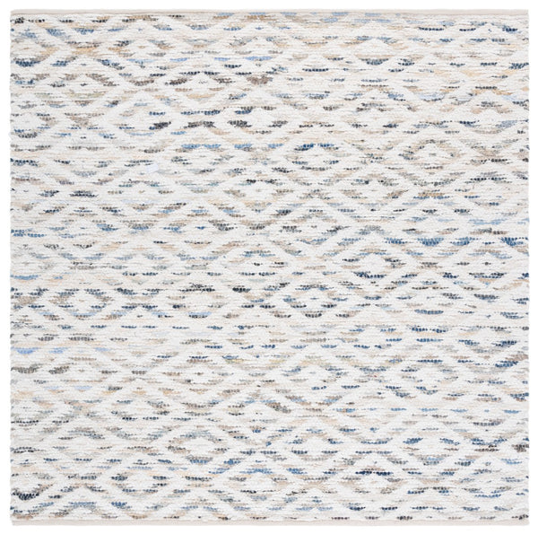 Safavieh Natura Handwoven Area Rug - Sustainable Luxury With Artisan Craftsmanship For Modern Living Spaces Blue ,Ivory 60% Denim,25% Salvage,15% Cotton Nat786m-9