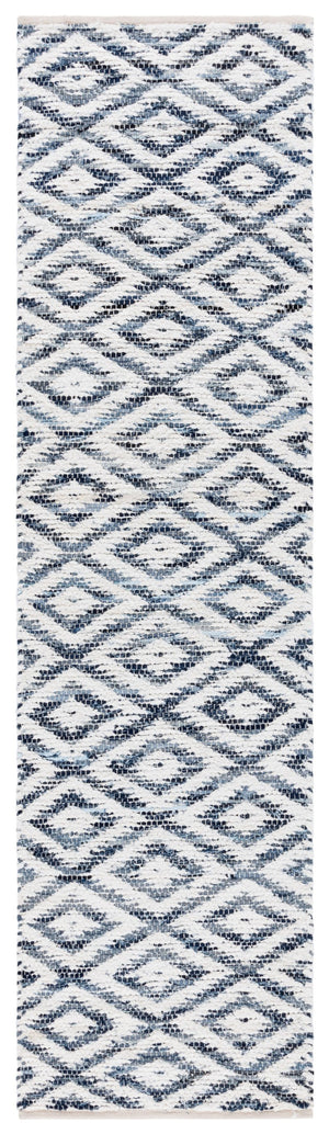 Safavieh Natura Hand Woven Runner Rug - Modern Style With Contemporary Design For Elegant Home Décor Navy ,Ivory 60% Denim,25% Salvage,15% Cotton Nat786n-28