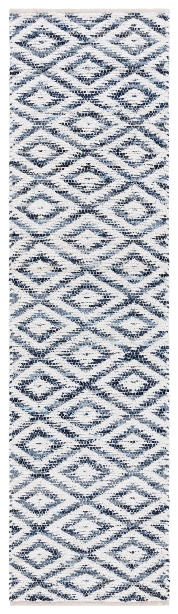 Safavieh Natura Hand Woven Runner Rug - Modern Style With Contemporary Design For Elegant Home Décor Navy ,Ivory 60% Denim,25% Salvage,15% Cotton Nat786n-28
