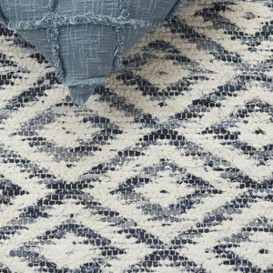 Safavieh Natura Hand Woven Runner Rug - Modern Style With Contemporary Design For Elegant Home Décor Navy ,Ivory 60% Denim,25% Salvage,15% Cotton Nat786n-5