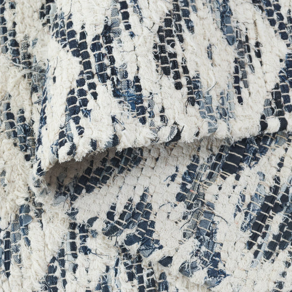 Safavieh Natura Hand Woven Runner Rug - Modern Style With Contemporary Design For Elegant Home Décor Navy ,Ivory 60% Denim,25% Salvage,15% Cotton Nat786n-5