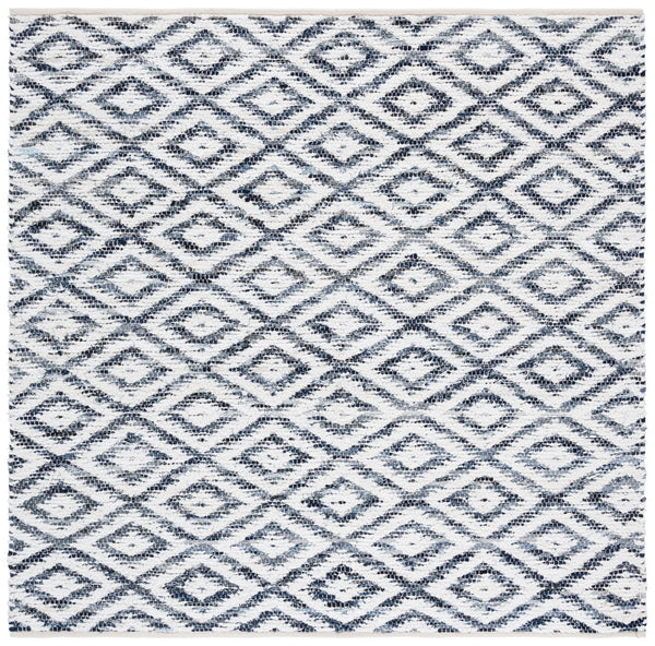 Safavieh Natura Hand Woven Runner Rug - Modern Style With Contemporary Design For Elegant Home Décor Navy ,Ivory 60% Denim,25% Salvage,15% Cotton Nat786n-6sq