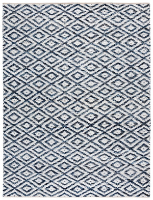 Safavieh Natura Hand Woven Runner Rug - Modern Style With Contemporary Design For Elegant Home Décor Navy ,Ivory 60% Denim,25% Salvage,15% Cotton Nat786n-8
