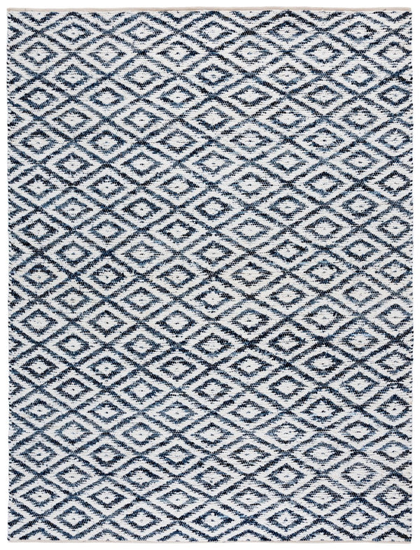 Safavieh Natura Hand Woven Runner Rug - Modern Style With Contemporary Design For Elegant Home Décor Navy ,Ivory 60% Denim,25% Salvage,15% Cotton Nat786n-8