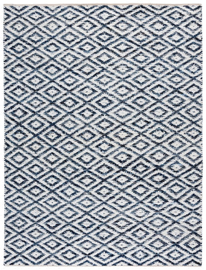 Safavieh Natura Handwoven Area Rug - Sustainable Luxury With Artisan Craftsmanship For Modern Living Spaces Navy ,Ivory 60% Denim,25% Salvage,15% Cotton Nat786n-4