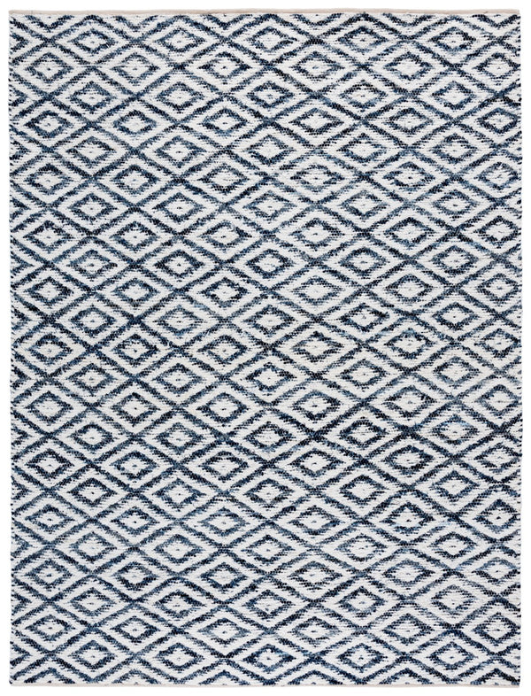 Safavieh Natura Handwoven Area Rug - Sustainable Luxury With Artisan Craftsmanship For Modern Living Spaces Navy ,Ivory 60% Denim,25% Salvage,15% Cotton Nat786n-4