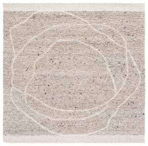 Safavieh Natura Hand-tufted Wool Pile Area Rug - Elegant Modern Runner For Contemporary Home Décor Ivory ,Beige Wool Pile Nat804a-6sq