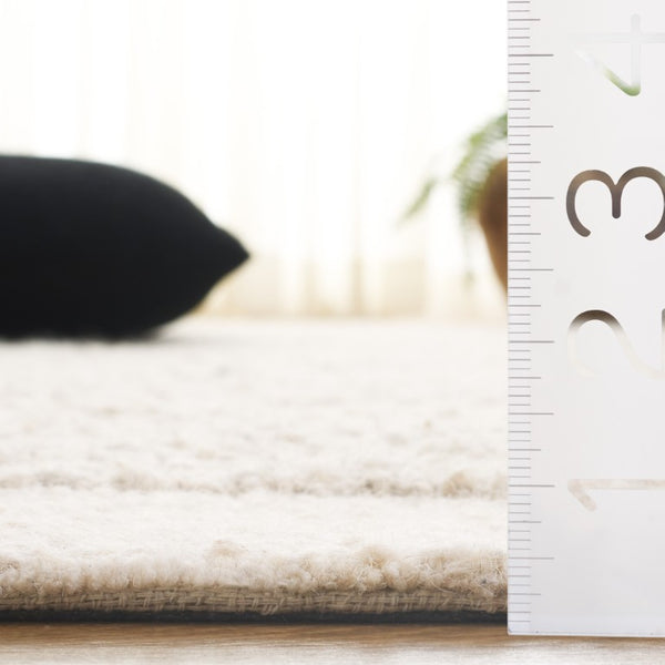 Safavieh Natura Hand Tufted Wool Area Rug Abstract Pebble Pattern Ivory Beige Living Room NAT804A-6