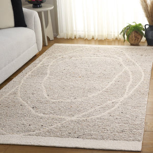 Safavieh Natura Hand Tufted Wool Area Rug Abstract Pebble Pattern Ivory Beige Living Room NAT804A-6