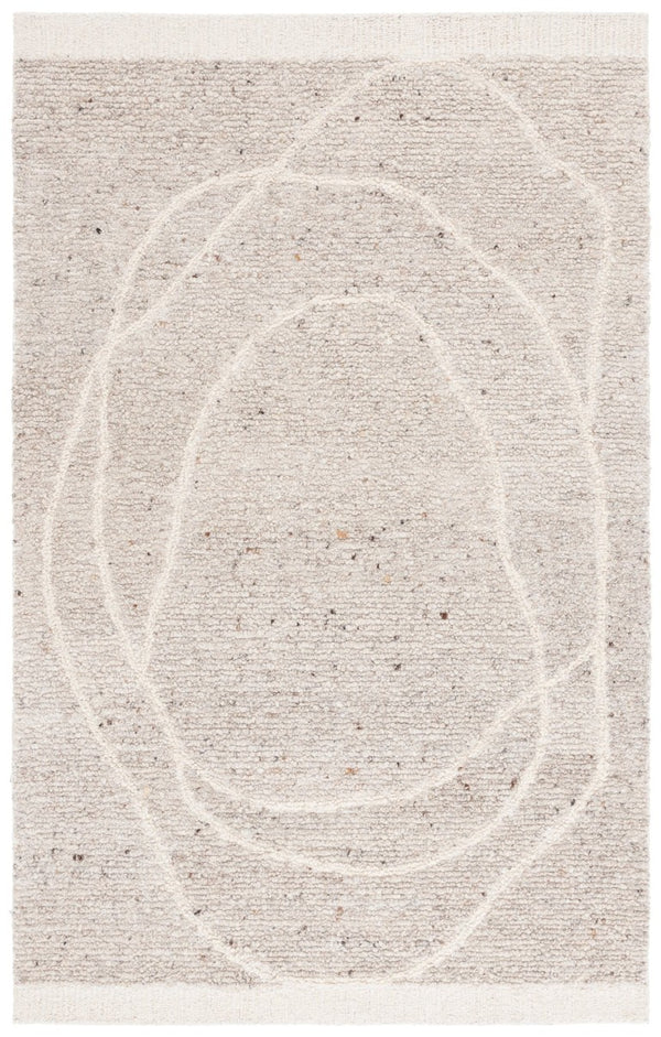Safavieh Natura Hand Tufted Wool Area Rug Abstract Pebble Pattern Ivory Beige Living Room NAT804A-6