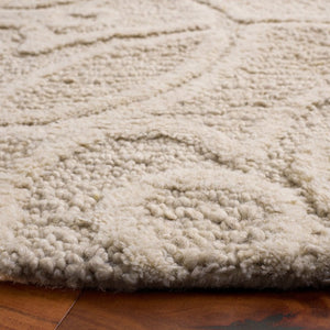 Safavieh Natura Hand Tufted Wool Cotton Round Area Rug Ivory Artisan Weave for Living Room NAT806A-6R