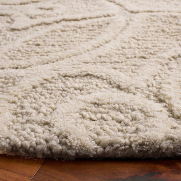 Safavieh Natura Hand Tufted Wool Cotton Round Area Rug Ivory Artisan Weave for Living Room NAT806A-6R