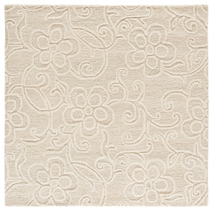 Safavieh Natura Hand Tufted Wool Cotton Square Area Rug Ivory Neutral for Living Spaces NAT806A-6SQ