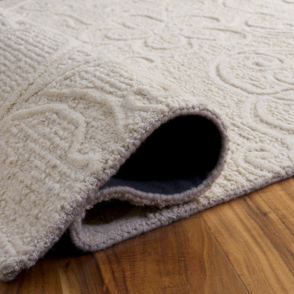 Safavieh Natura Hand Tufted Wool Cotton Ivory Area Rug Artisan Crafted for Living Rooms NAT806A-6