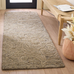 Safavieh Natura Hand-Tufted Wool Cotton Runner Rug Neutral Beige Hallway Entryway Accent NAT806B-28