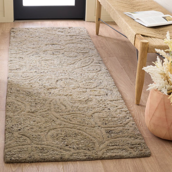 Safavieh Natura Hand-Tufted Wool Cotton Runner Rug Neutral Beige Hallway Entryway Accent NAT806B-28