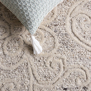 Safavieh Natura Hand Tufted Wool Cotton Solid Beige Area Rug for Living Room or Bedroom NAT806B-4