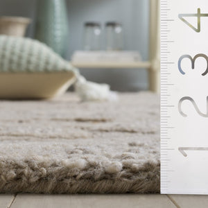 Safavieh Natura Hand Tufted Wool Cotton Area Rug Neutral Beige Plush Pile Living Room NAT806B-5
