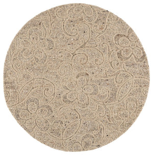 Safavieh Natura Hand Tufted Wool Cotton Round Rug Warm Beige Minimalist Living Room Accent NAT806B-6R