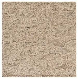 Safavieh Natura Hand Tufted Wool Cotton Area Rug Neutral Beige Square Accent for Any Room NAT806B-6SQ