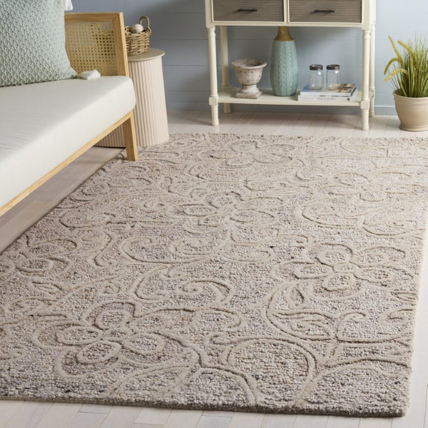 Safavieh Natura Hand Tufted Wool Cotton Blend Area Rug Soft Neutral Beige for Living Rooms NAT806B-6