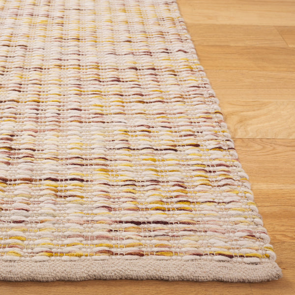 Safavieh Natura Handwoven Wool Runner Rug - Luxurious Texture, Timeless Elegance For Hallways & Living Spaces Gold ,Ivory Wool Nat841d-5