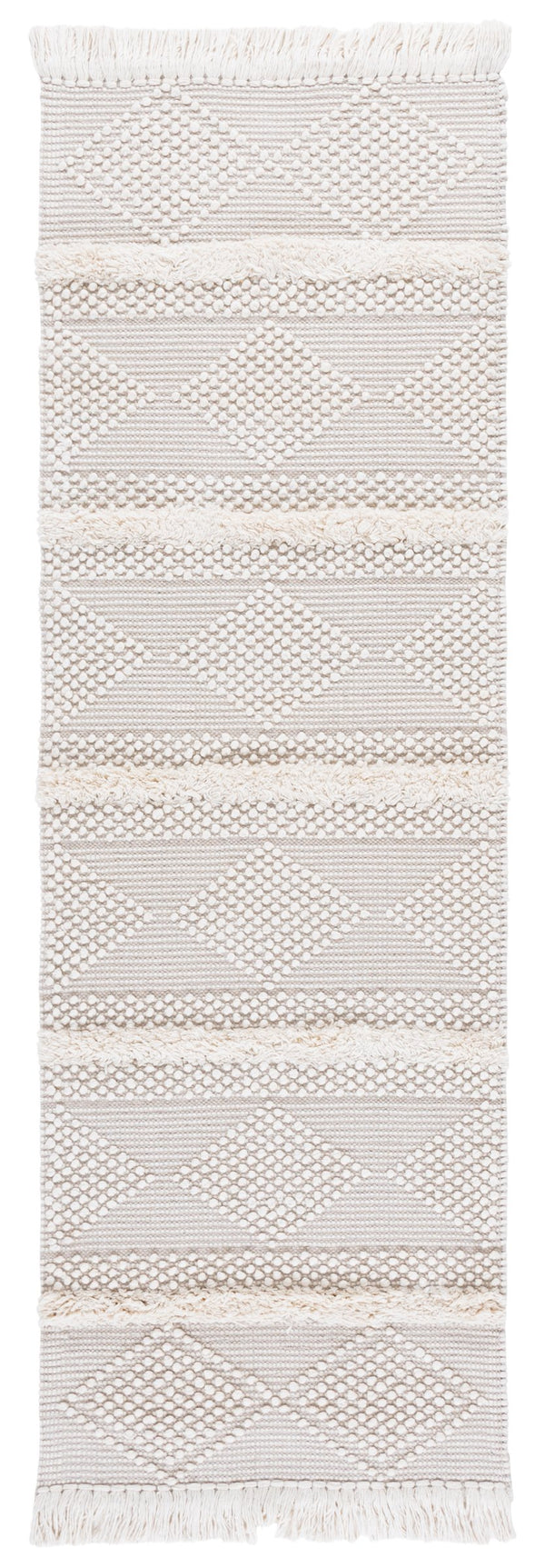 Safavieh Natura Hand-woven Runner Rug - Bohemian Geometric Design For Elegant Hallways And Living Spaces Natural ,Ivory 70% Wool,20% Cotton,10% Pet Nat961a-28