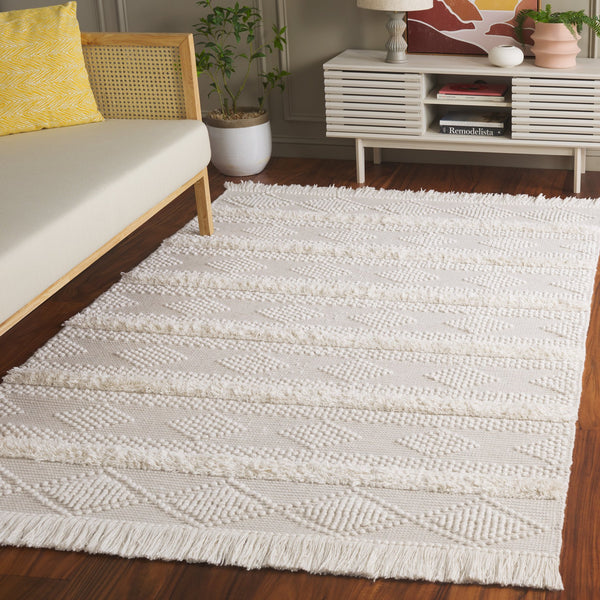 Safavieh Natura Hand-woven Runner Rug - Bohemian Geometric Design For Elegant Hallways And Living Spaces Natural ,Ivory 70% Wool,20% Cotton,10% Pet Nat961a-5