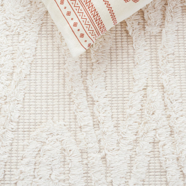 Safavieh Natura Hand-tufted Bohemian Area Rug With Geometric Motifs - Luxurious Warmth & Comfort For Your Home Ivory 90% Wool,10% Cotton Nat962a-4