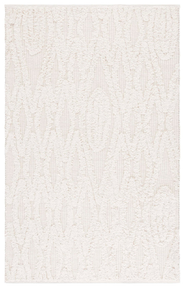 Safavieh Natura Hand-tufted Bohemian Area Rug With Geometric Motifs - Luxurious Warmth & Comfort For Your Home Ivory 90% Wool,10% Cotton Nat962a-4