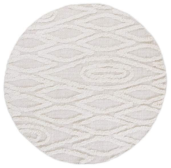 Safavieh Natura Hand-tufted Bohemian Area Rug With Geometric Motifs - Luxurious Warmth & Comfort For Your Home Ivory 90% Wool,10% Cotton Nat962a-4